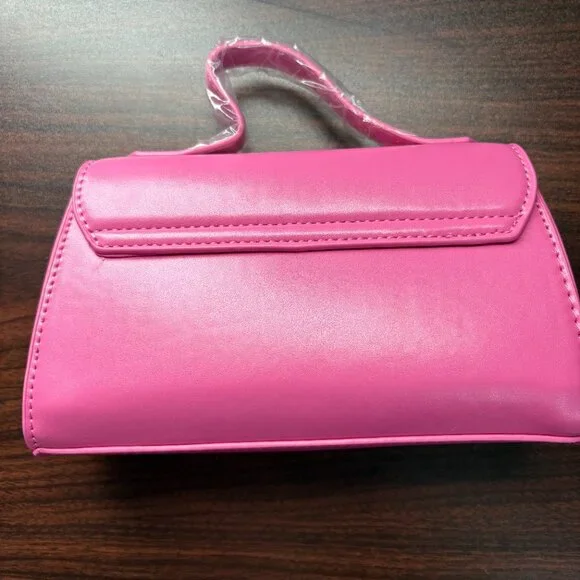 CXL Christian Lacroix Laine Matte Patent Crossbody Bag Pink Rose New - Picture 2 of 8